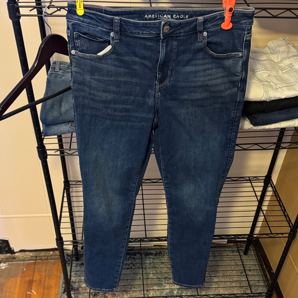 American Eagle Outfitters Women's Dark Blue Skinny Jeans